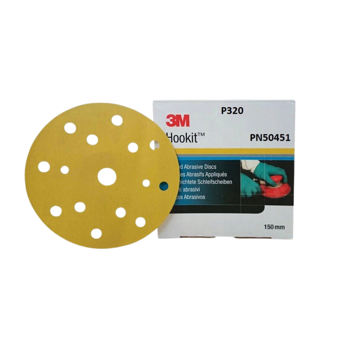 3M Hookit 255P+Sarı - 15 Delikli Disk Zımpara 150mm
