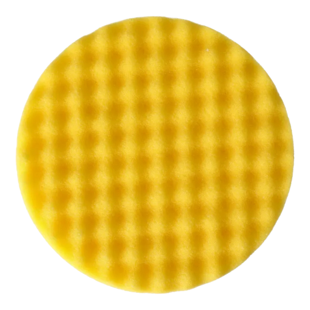 Köpük Polisaj Pedi Sarı Waffle 150x25 mm