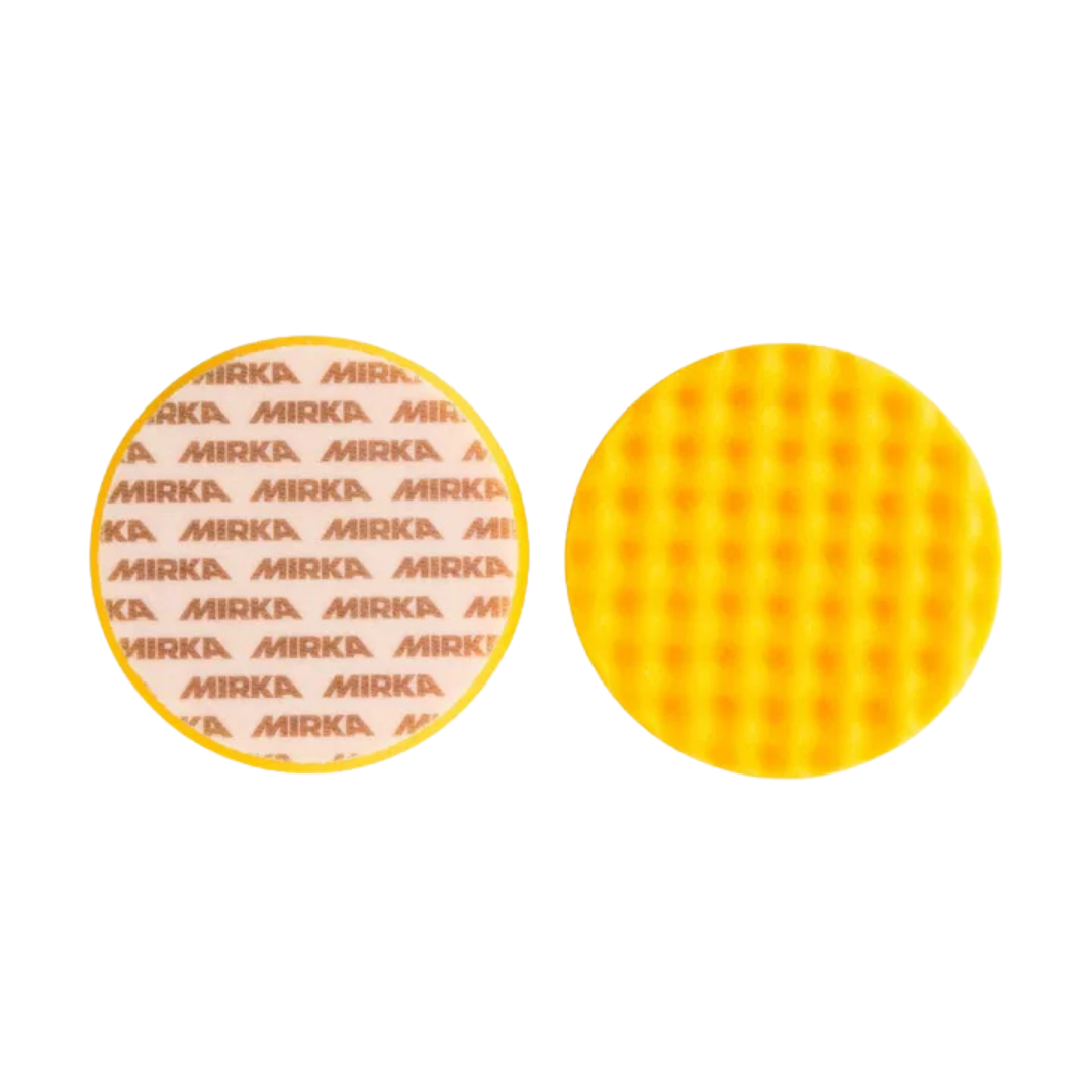 Köpük Polisaj Pedi Sarı Waffle 150x25 mm