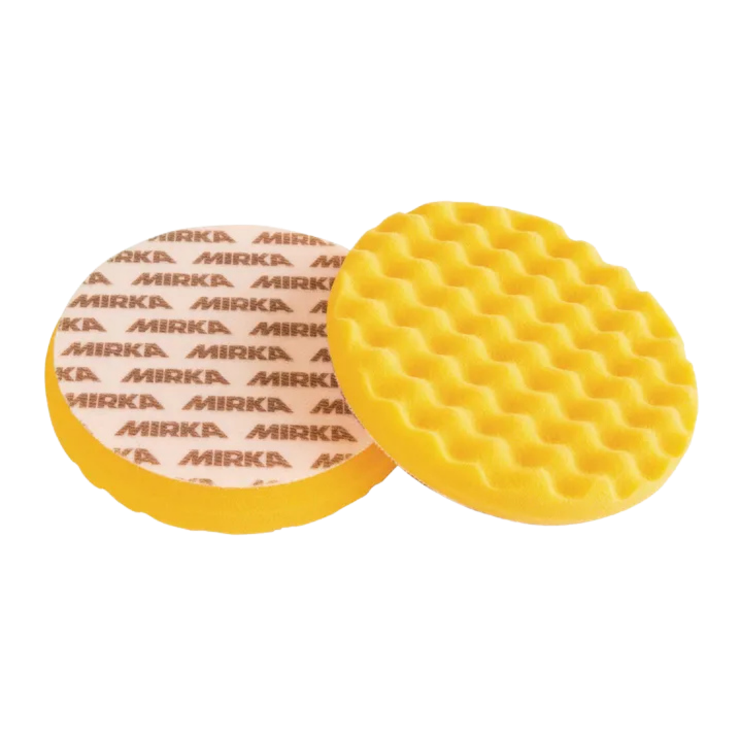 Köpük Polisaj Pedi Sarı Waffle 150x25 mm