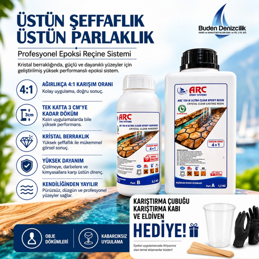 150 Ultra Şeffaf Döküm Tip Epoksi Reçine