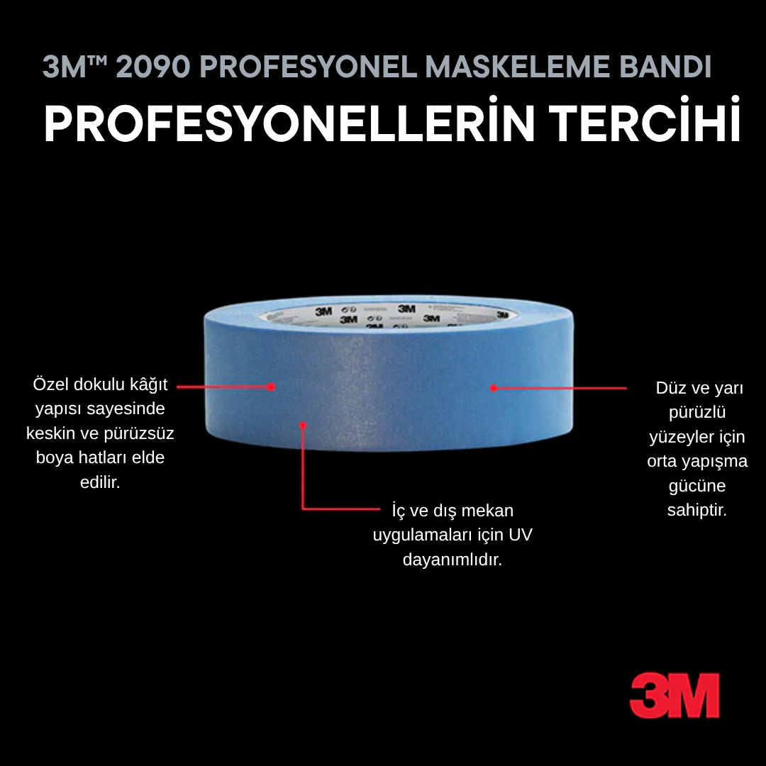 3M 2090 Mavi Maskeleme Bandı